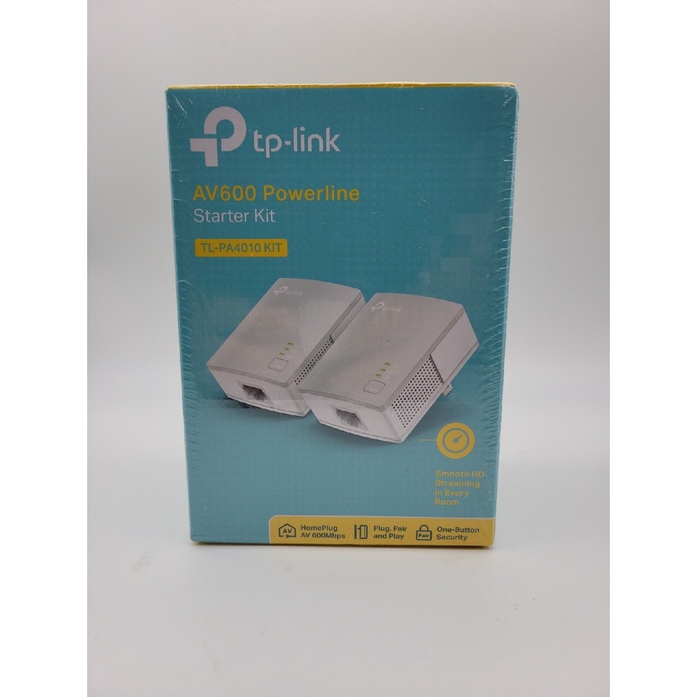 TP-Link TL-PA4010 KIT AV600 White Ethernet Adapter 600Mbps Powerline Starter Kit